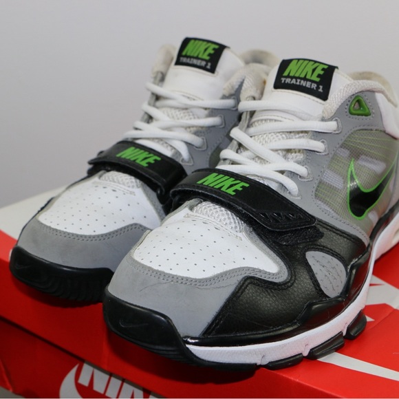 Nike Trainer 1 Low Flywire Grey Black Green Men’s Shoes Size 8 Rare Retro - Picture 12 of 16